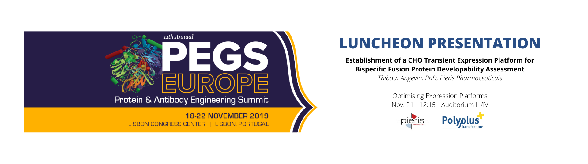 PEGS Europe meeting, Lisbon (Portugal), November 18-22th, 2019