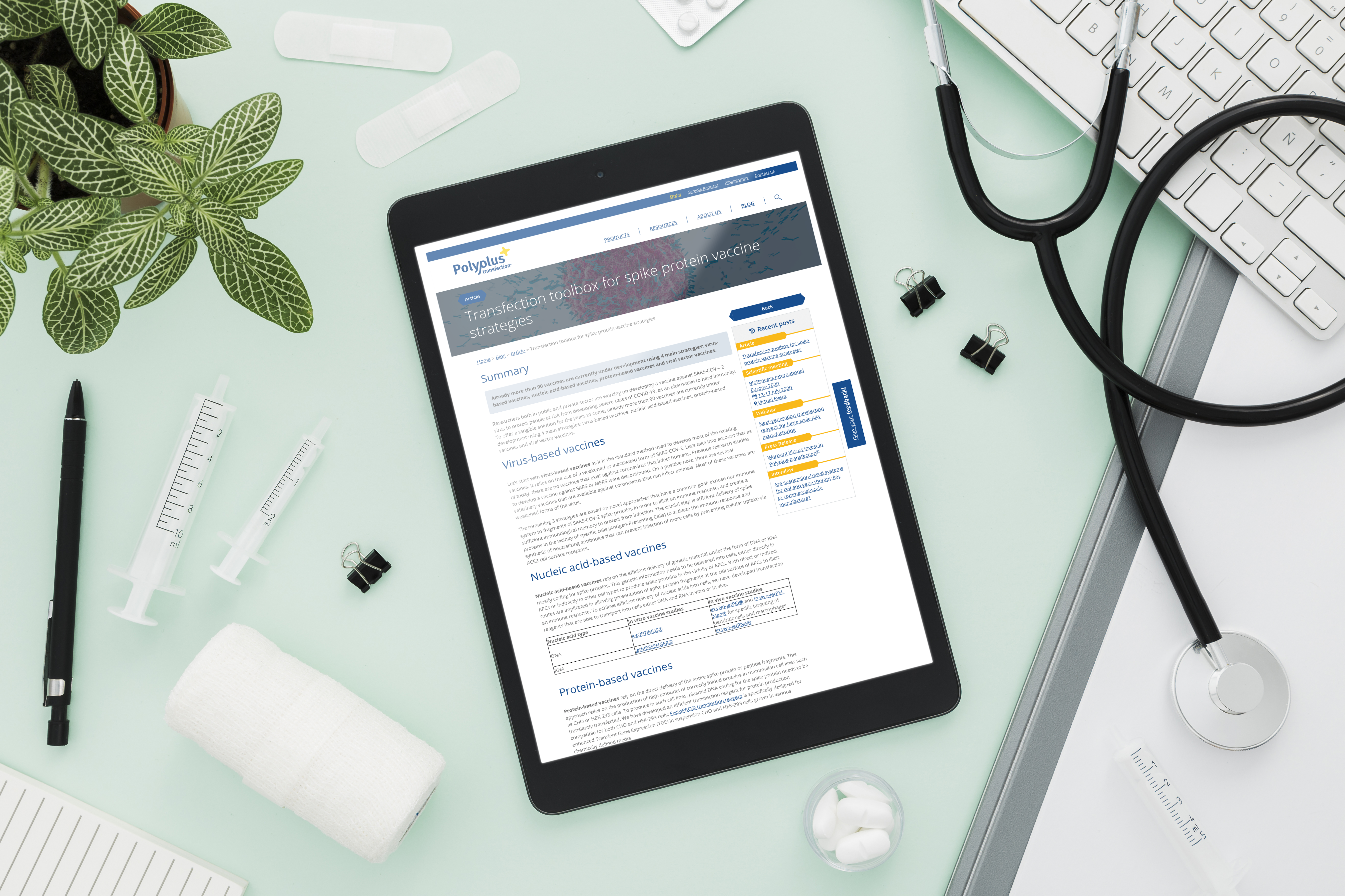 Transfection toolbox for spike protein vaccine strategies
