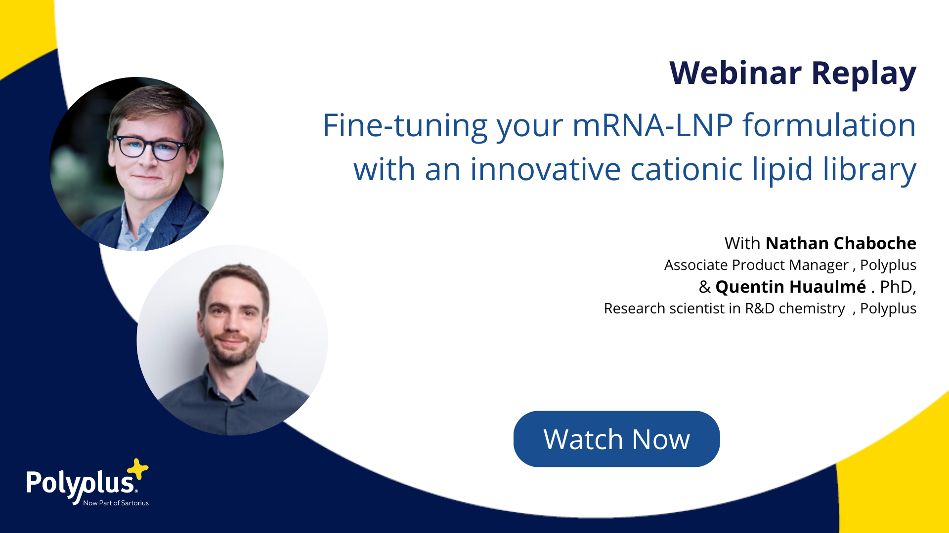 Webinar Replay : Fine-tuning your mRNA-LNP formulation with an innovative cationic lipid library