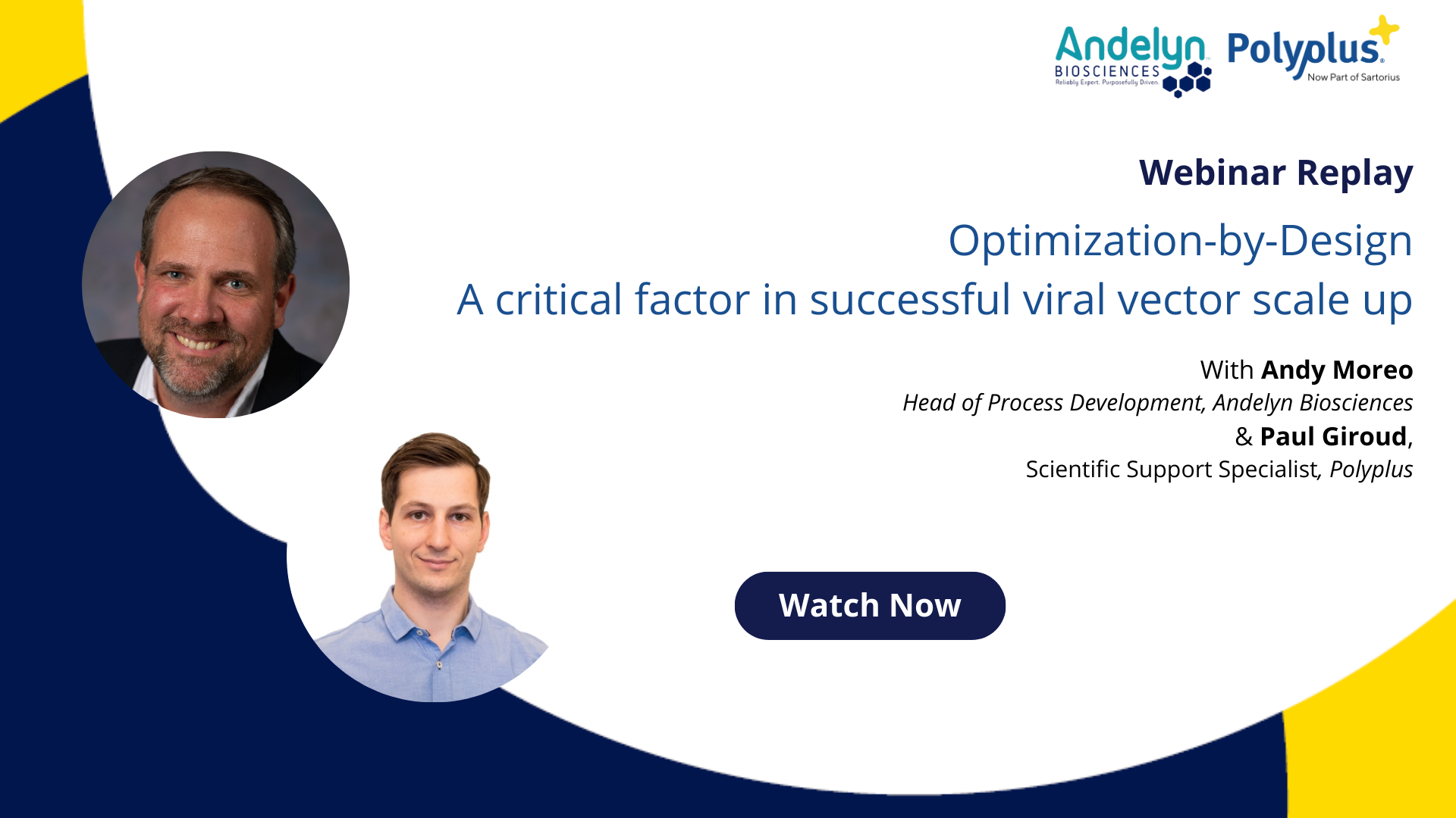 Webinar Replay : Optimization-by-Design – A critical factor in successful viral vector scale up